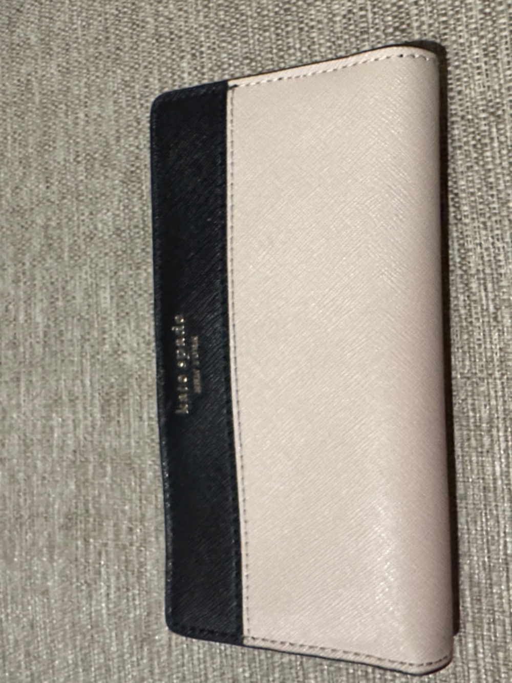 kate spade Two-Tone Black and Cream Long Continental Wallet